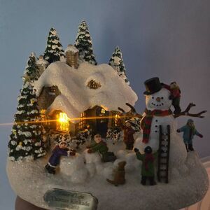 Thomas Kinkade Everett's Cottage house 1998 lighted teleflora collectible batter